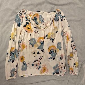 Lucky Brand Floral Blouse - Pink and Blue